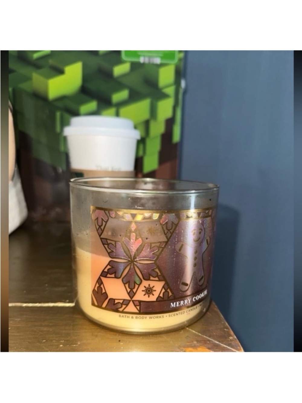 Merry Cookie Bath and Body Works 3 Wick Candle